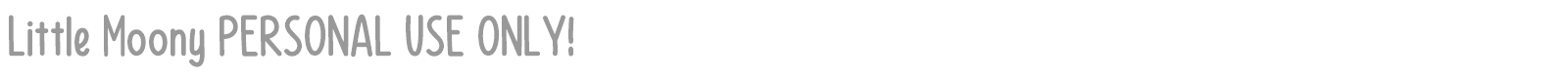 Little Moony font preview